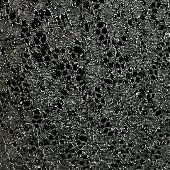 Vintage Candalite Med Lace Sequin Whimsigoth Maxi Dress Dark Fairy Mermaid - Picture 11 of 13